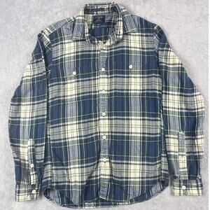 J.CREW FLANNEL SHIRT MEN'S S SLIM PLAID